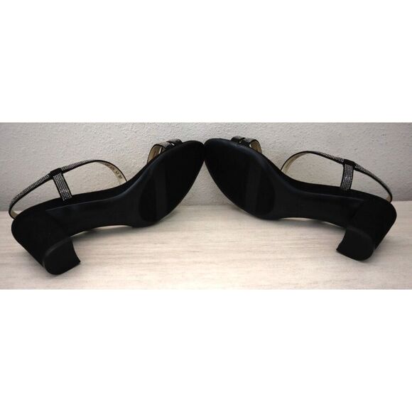 Naturalizer G8501F1001 Women Sz 8M Black Microfiber Vanessa2 Heeled Sandals - Picture 4 of 11